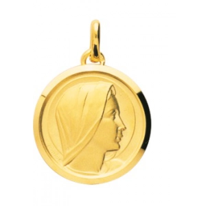 Medalla Virgen chapado en oro 229410 Lua blanca