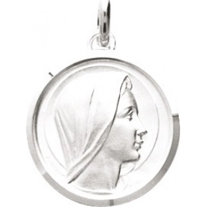 Medalla Virgen Plata 925 429410 Lua blanca