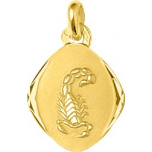 Medalla zodiaco Escorpión 18Kt Oro Amarillo 85507 Lua blanca
