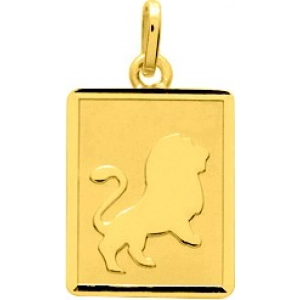 Medalla zodiaco Leo 18Kt Oro Amarillo 85569 Lua blanca