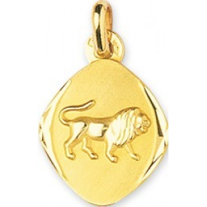 Medalla Zodiaco Leo 9Kt Oro Amarillo 783580.3 Lua blanca