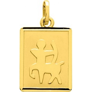 Medalla zodiaco Sagitario 18Kt Oro Amarillo 85563 Lua blanca