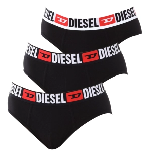 Pack-3 Braguitas Slips Cotton Stretch Diesel 00SH05-0DDAI mujer Talla: S Color: Negro 