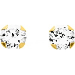 Pendientes par circonita cúbica 9Kt Oro Amarillo Lua Blanca  0M1481.4I