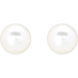 Pendientes par con perla cultivada en agua dulce chapado en oro 258499 Lua blanca