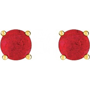 Pendientes par con rubí 18Kt Oro Amarillo HY549PY Lua blanca