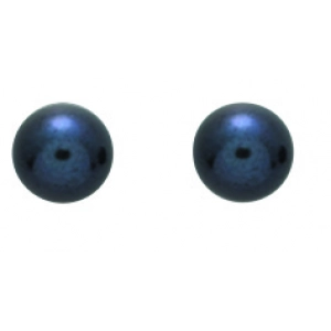 Pendientes par cultivada en agua dulce Negro perla 6mm 9Kt Oro Amarillo 316460.X9 Lua blanca