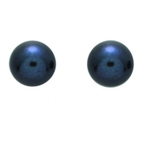 Pendientes par cultivada en agua dulce Negro perla 7mm 9Kt Oro Amarillo 316461.X9 Lua blanca