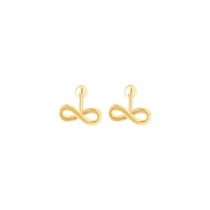 Pendientes Piercing Infinity Plata Baño Oro Suelto Hekka AE18235-G
