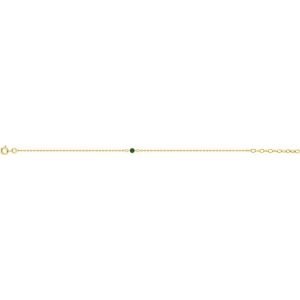 Pulsera  circonita verde chapado en oro Lua Blanca 256093.2.0