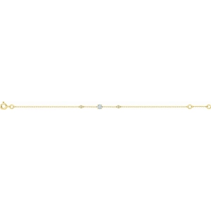 Pulsera aigue-marine circonita  oro amarillo 9kt Lua Blanca 510618.U9.0