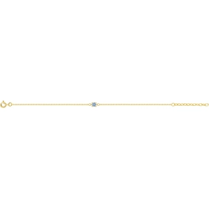Pulsera circonita azul celeste chapado en oro Lua Blanca 256816.4.0