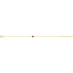 Pulsera circonita roja chapado en oro Lua Blanca 256816.1.0
