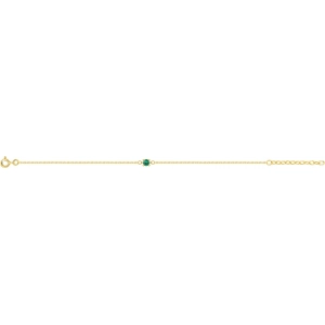 Pulsera circonita verde chapado en oro Lua Blanca 256816.2.0