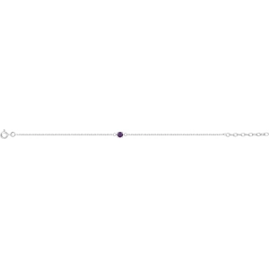 Pulsera circonita violeta Plata 925 rh Lua Blanca 456816.5.0