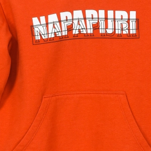 Sudadera con capucha de manga larga Napapijri GA4EPX niño Talla: 8 AÑOS Color: Rojo 