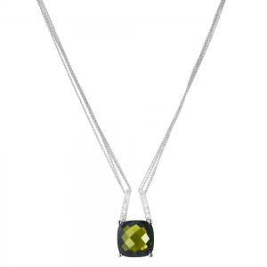 Abalorio Collar de plata con cristal verde y circonio 8435334801986 Devota & Lomba