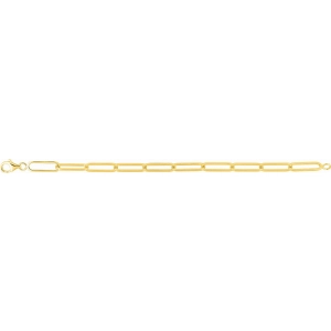 Pulsera cadena eslabón rectangular chapado en oro Lua Blanca 254521I.19 -  Talla 19
