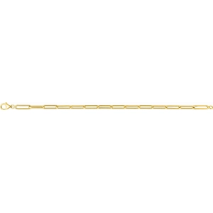 Pulsera cadena eslabón rectangular chapado en oro Lua Blanca 254529I.18 -  Talla 18