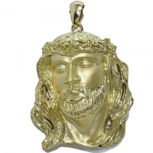 Collar Cara de Cristo muy grande de oro amarillo de 18k, 21.05gr de oro de 18k. Never say never
