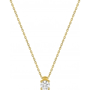 Collar con diamante 0.25ct HSI 18Kt Oro Amarillo 4.0419.39