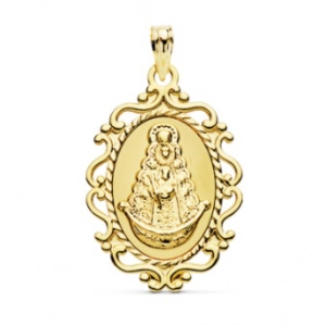 Collar medalla de oro virgen del Rocio  - Artesanal - alt1682