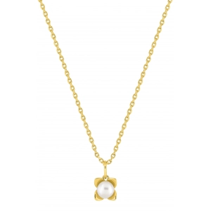 Collar perla cultivada en agua dulce chapado en oro Lua Blanca 255932.0 132586.0