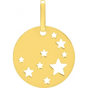 Medalla 9Kt Oro Amarillo 0M54310 Lua blanca