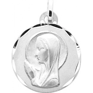 Medalla Virgen Plata 925 336186 Lua blanca