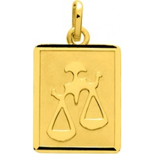 Medalla zodiaco Libra 18Kt Oro Amarillo 73226 Lua blanca