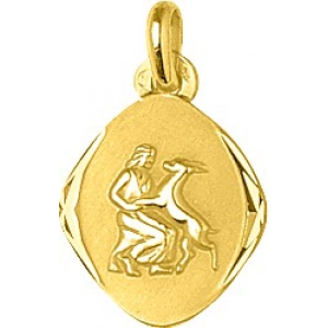 Medalla zodiaco Virgo 18Kt Oro Amarillo 73260 Lua blanca