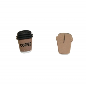 Pendientes diseño creativo de café