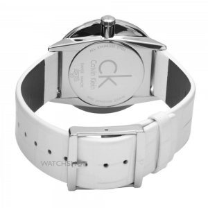 Reloj Calvin Klein  caja acero  correa blanca  K2Y211K6