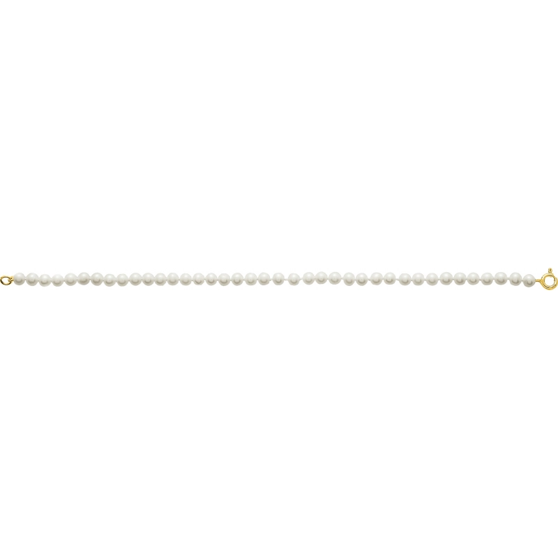 Pulsera cultivada en agua dulce perlas 4/4.5mm 9Kt Oro Amarillo 0M0252.9Y.18 Talla 18 Lua blanca