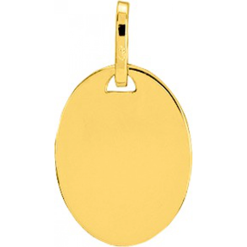 Colgante ovalo grande 18Kt Oro Amarillo 3096 Lua blanca