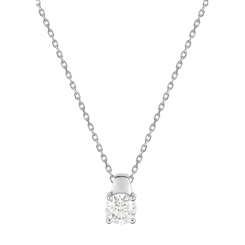 Collar con diamante 0.40ct HSI 18Kt Oro Blanco 4.0411.30