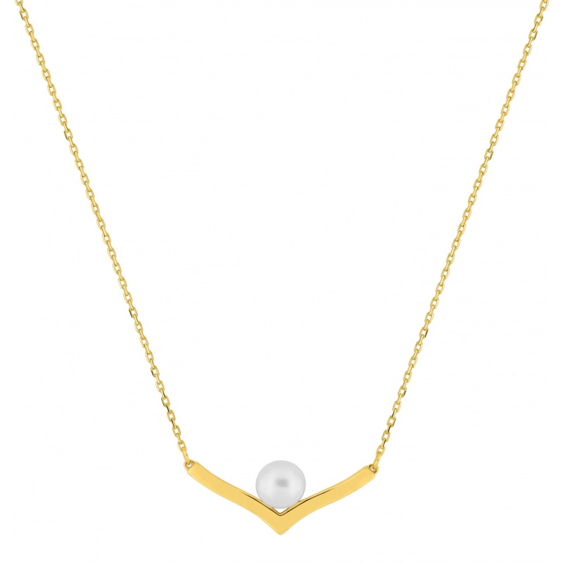 Collar perla cultivada en agua dulce 5mm oro amarillo 9kt Lua Blanca 410732.X9.0