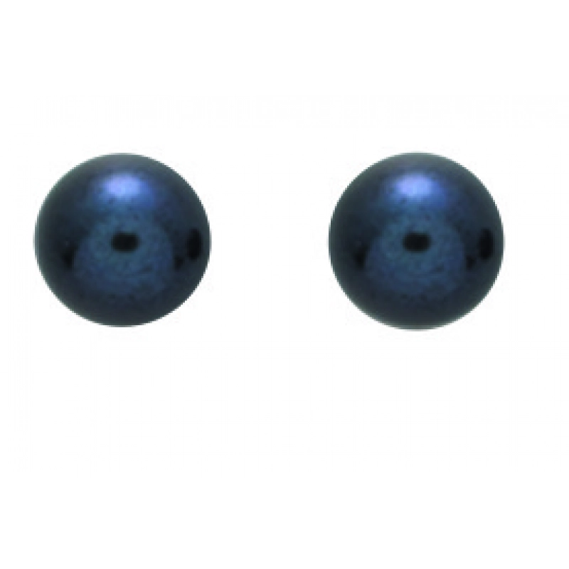 Pendientes par cultivada en agua dulce Negro perla 7mm 9Kt Oro Amarillo 316461.X9 Lua blanca