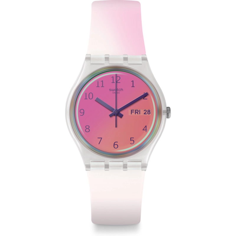 Reloj rosa de silicona ge719 ultrafushia Swatch