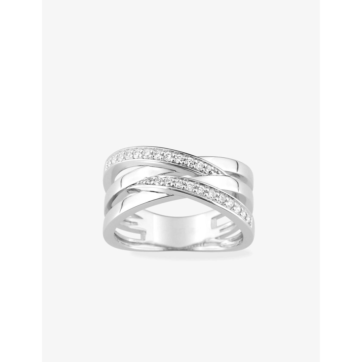 Ring w. cz rh925 Silver Lua Blanca  450155.9 - Size 59
