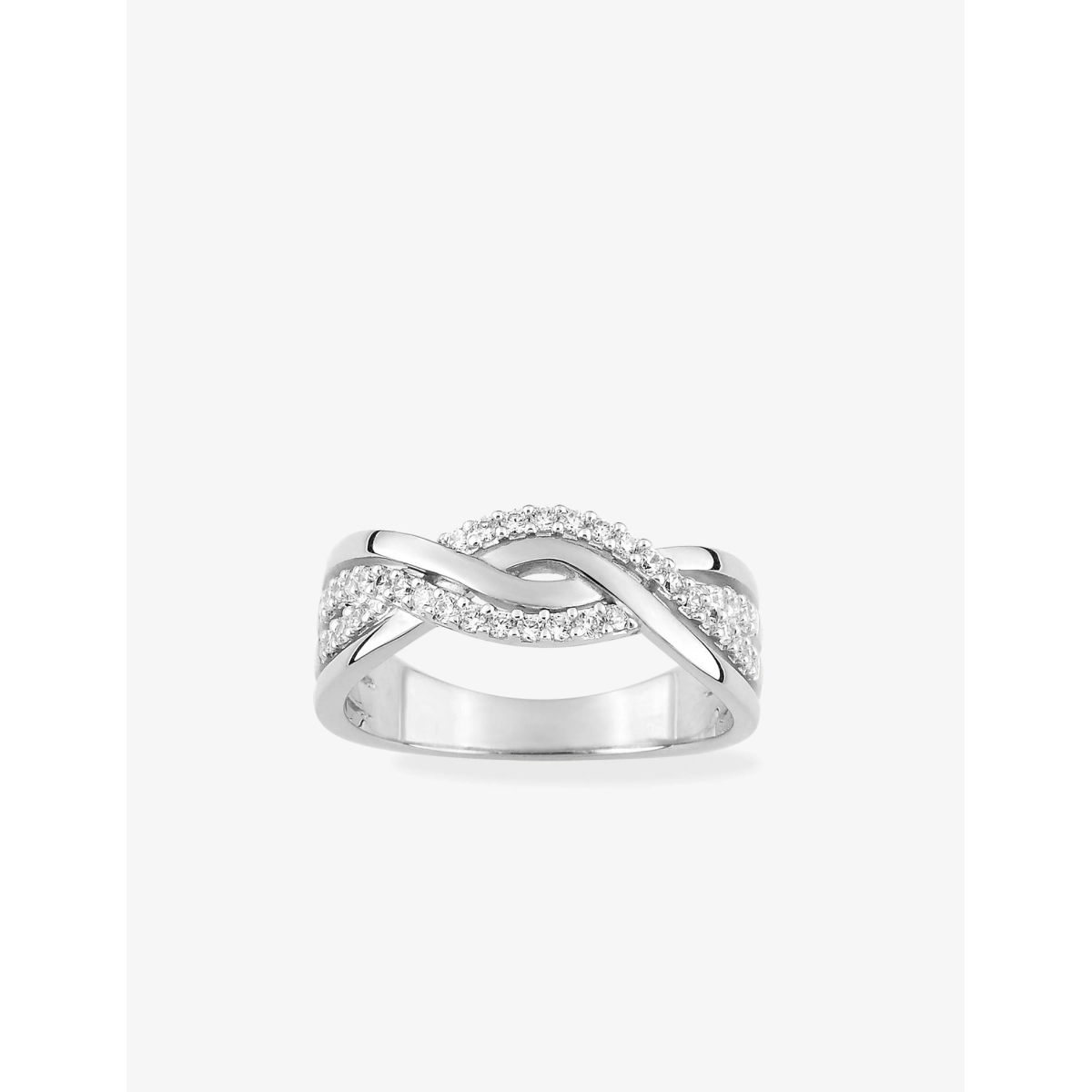 Ring w. cz rh925 Silver Lua Blanca  450163.9 - Size 51