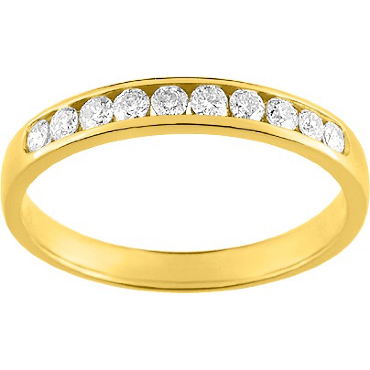 Anel de Casamento 10 diamante 0.25ct 18Kt Ouro amarelo Lua Blanca 4N360PI0.12 -  Tamanho espanhol: 52