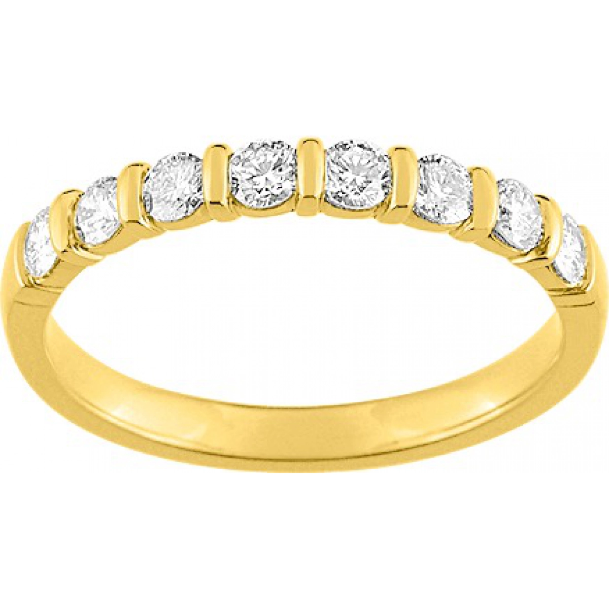 Anel de Casamento 8 diamante 0.40ct 18Kt Ouro amarelo 3L016JB2.12 Tamanho espanhol: 52
