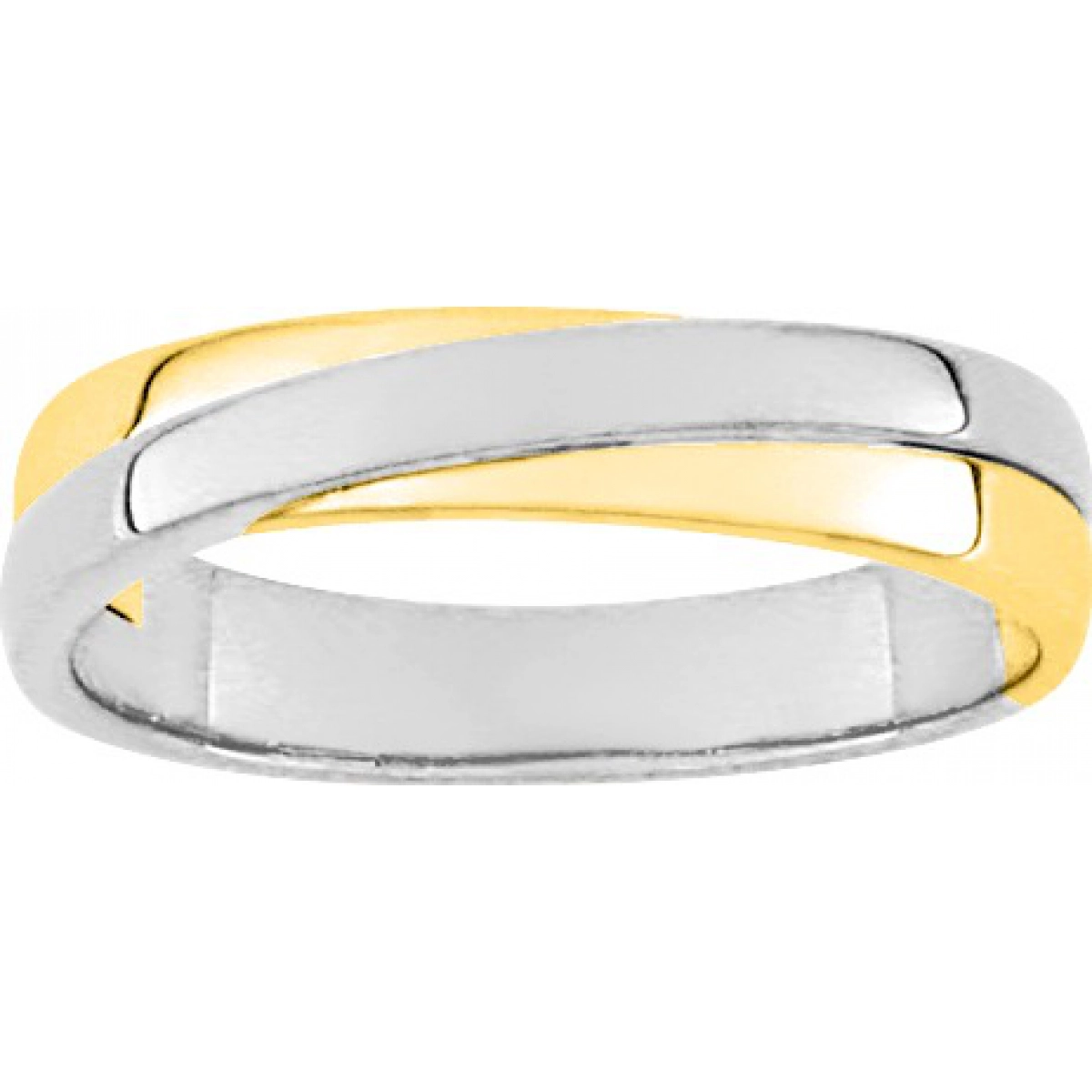Wedding ring 9K 2TG - Size: 58  Lua Blanca  9Y008X45.18