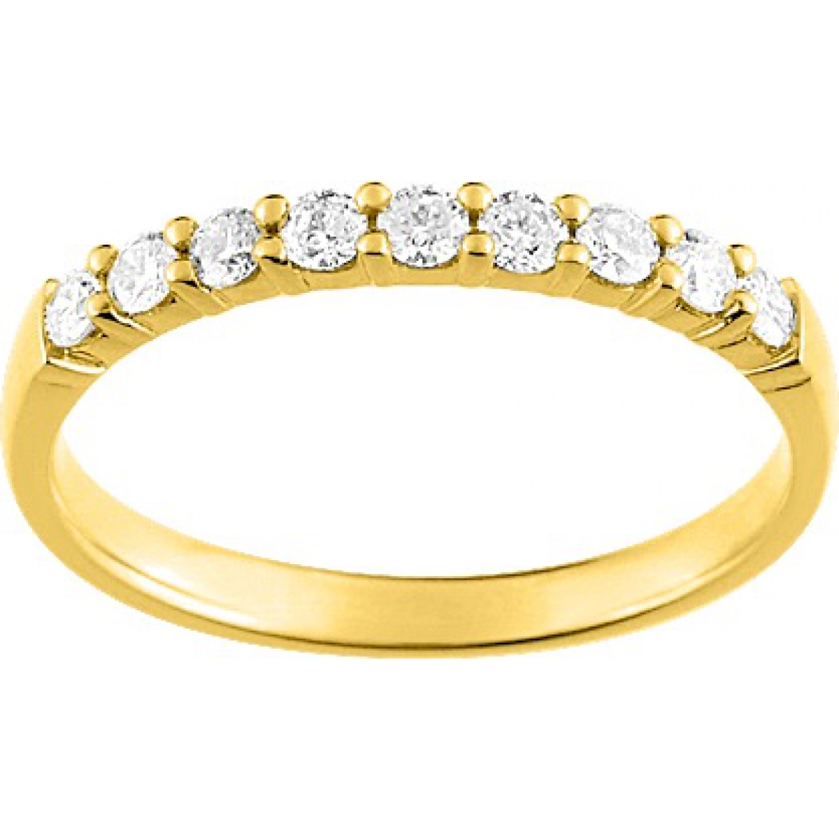 Anel de Casamento com  diamante 0.30ct 9Kt Ouro amarelo 9L006JB4.16 Tamanho espanhol: 56