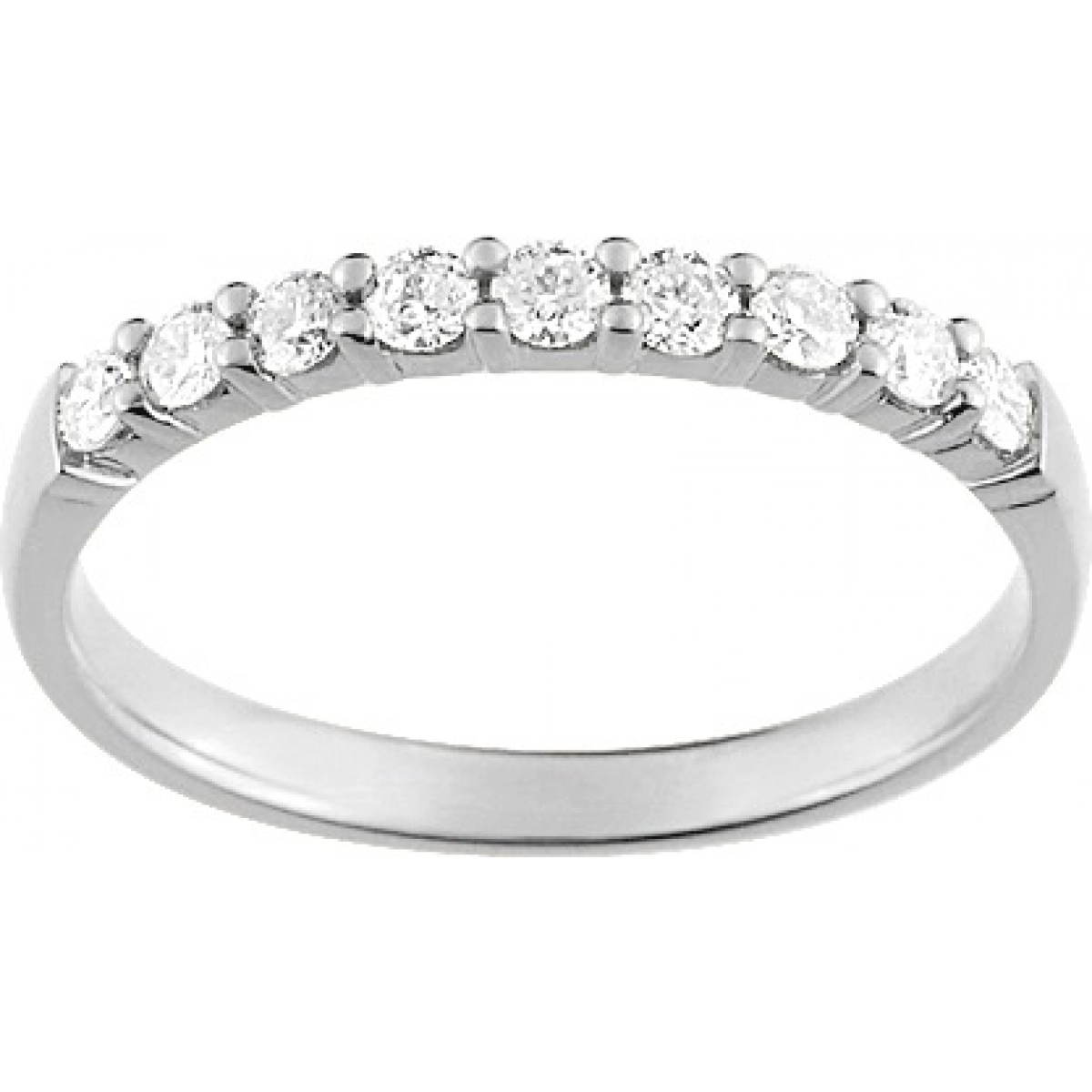 Wedding ring w. 9 diam 0.30ct 9K WG Lua Blanca  0N341MI2 - Size 54
