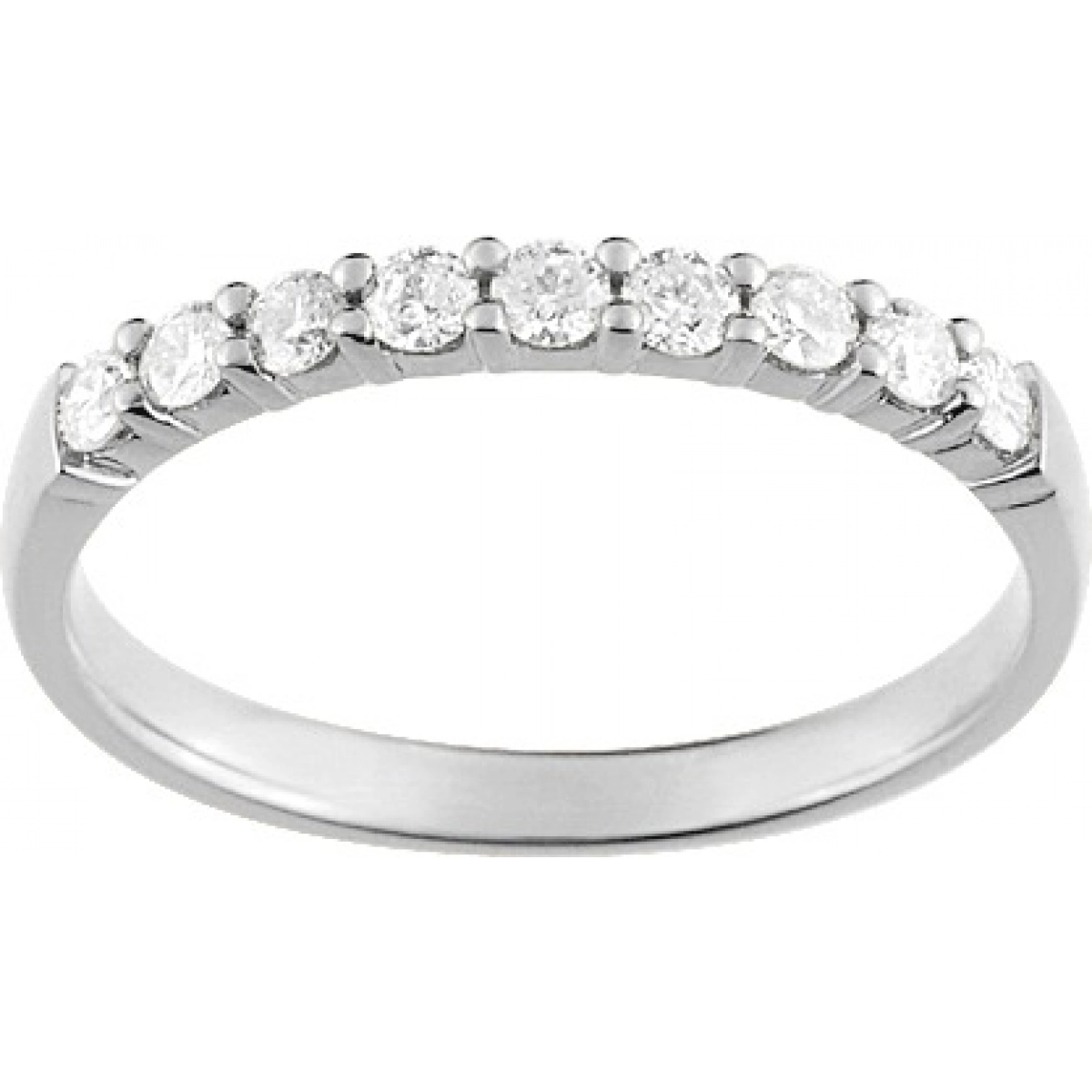 Wedding ring w. 9 diam 0.30ct GHSI 18K WG - Size: 50  Lua Blanca  3L006GB2.10