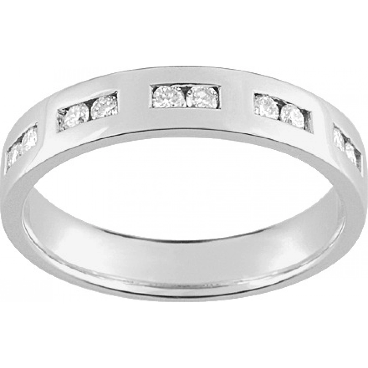 Wedding ring w. 10 diam 0.22ct 18K WG Lua Blanca  4E388MI0 - Size 52