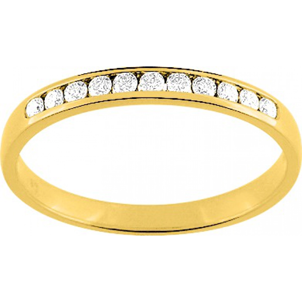 Anel de Casamento com 11 diamante 0.15ct 9Kt Ouro amarelo 9L023JB4.14 Tamanho espanhol: 54