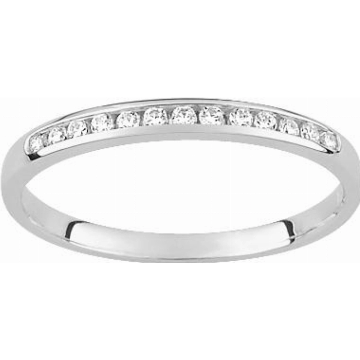 Wedding ring w. 13 diam 0.10ct 9K WG Lua Blanca  0N367MI2 - Size 48
